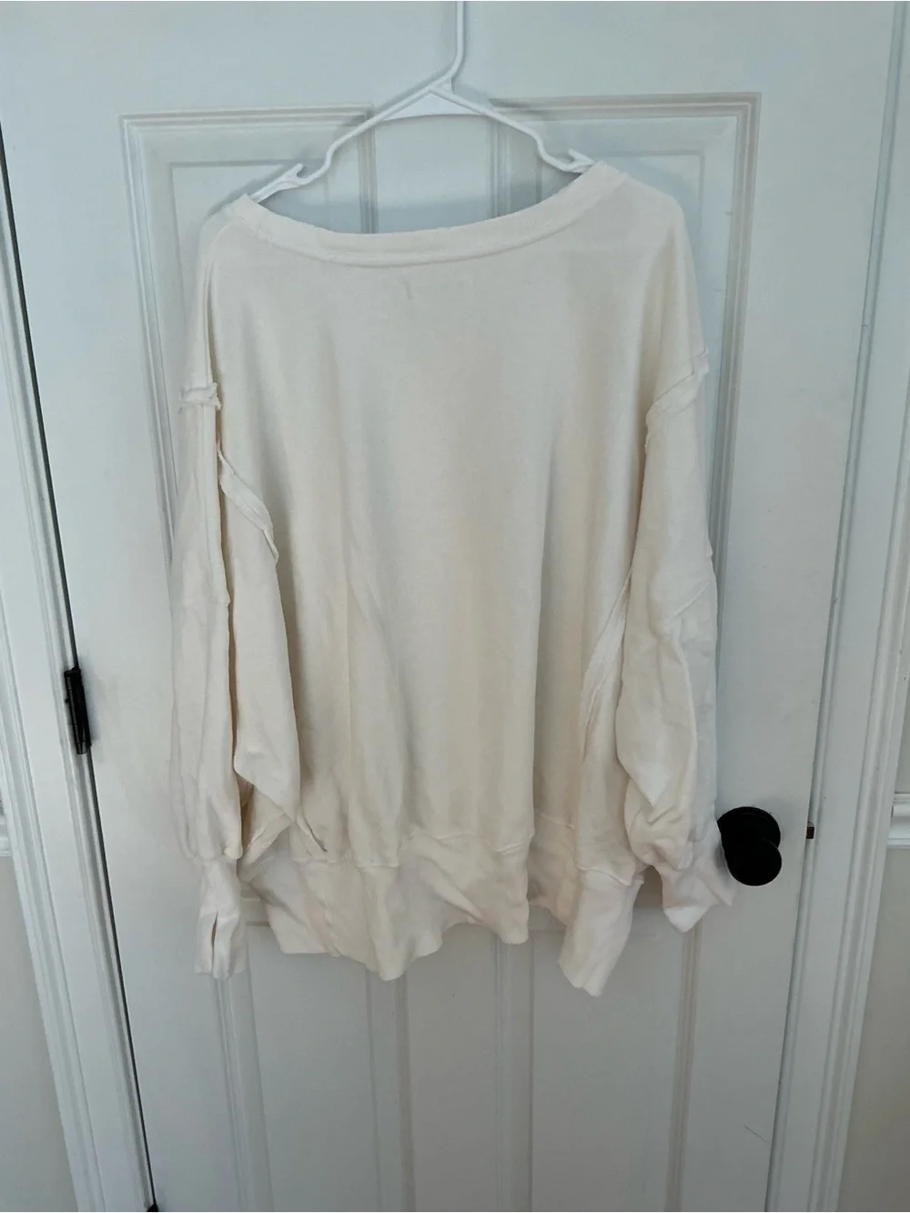 Free People We the Free Camden Sweatshirt in ivory sz large - Picture 7 of 7